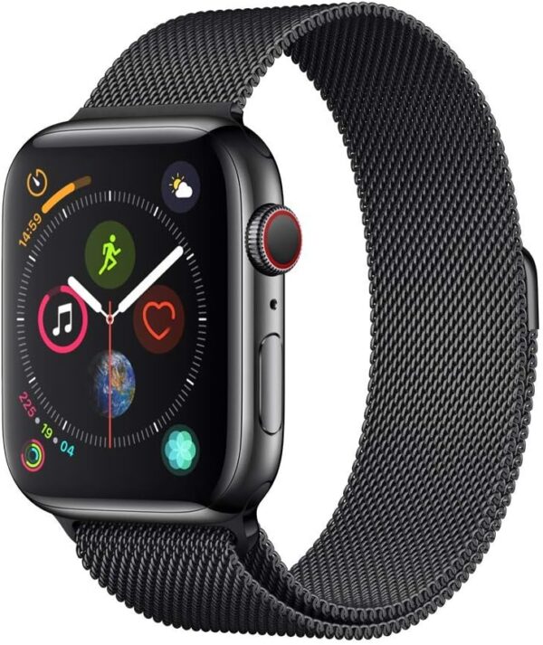 Apple Watch Series 4 (GPS + Cellular, 44mm) - Space Black Stainless Steel Case with Space Black Milanese Loop