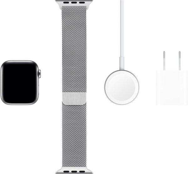 Apple Watch Series 5 (GPS + Cellular, 40mm) - ​ Stainless Steel Case with Milanese Loop - Image 6