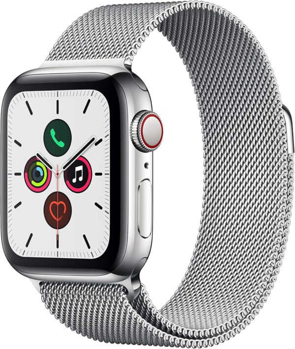 Apple Watch Series 5 (GPS + Cellular, 40mm) - ​ Stainless Steel Case with Milanese Loop